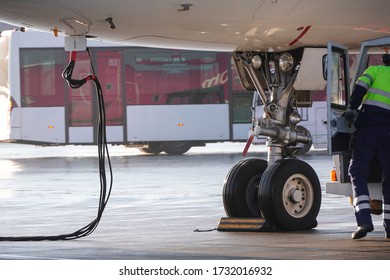 Maintenance Of Passenger Aircraft Before Departure At The Airport After A Long Downtime. The Resumption Of Passenger Traffic. Pre-flight Training, Checking Aircraft Systems. Technical