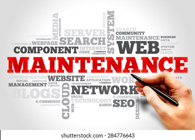 Maintenance Word Cloud Business Concept Stock Photo 284776643 ...