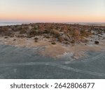 Majestic Aerial View of Baobabs on Kubu Island at Sunrise