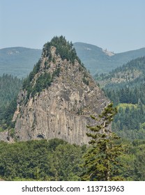 Majestic Beacon Rock In Columbia RIver Gorge