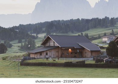 Majestic Dolomites with jagged peaks piercing the sky, surrounded by lush green valleys and serene alpine lakes, capturing the raw beauty of the mountains. - Powered by Shutterstock