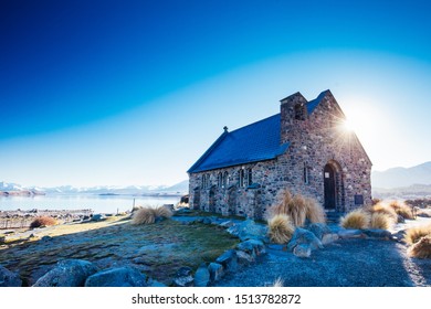 Majestic Lake Tekapo Church Good Shepherd Stock Photo 1513782872 ...