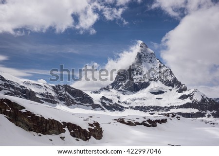 Similar – Matterhorn in clouds