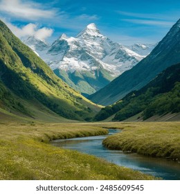 Majestic mountains touch the sky, emphasizing the awe-inspiring beauty of nature's creations. #mountain #landscapes #nature

 - Powered by Shutterstock