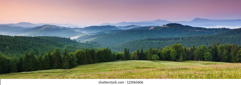 Majestic sunset in the mountains landscape.Carpathian, Ukraine. - Shutterstock ID 122065606