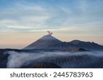 Majestic Volcanic Landscape in the morning in Indonesia