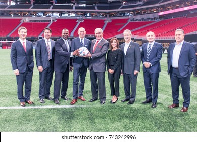 Major League Soccer Press Conference At The Mercedes-Benz Stadium On October 23rd, 2017 In Atlanta, Georgia USA Announcement Of MLS ALL-STAR Game In Atlanta 2018