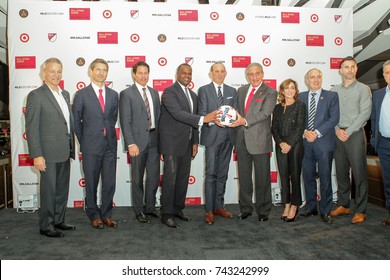 Major League Soccer Press Conference At The Mercedes-Benz Stadium On October 23rd, 2017 In Atlanta, Georgia USA Announcement Of MLS ALL-STAR Game In Atlanta 2018