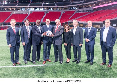 Major League Soccer Press Conference At The Mercedes-Benz Stadium On October 23rd, 2017 In Atlanta, Georgia USA Announcement Of MLS ALL-STAR Game In Atlanta 2018