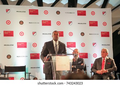 Major League Soccer Press Conference At The Mercedes-Benz Stadium On October 23rd, 2017 In Atlanta, Georgia USA Announcement Of MLS ALL-STAR Game In Atlanta 2018