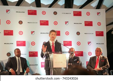 Major League Soccer Press Conference At The Mercedes-Benz Stadium On October 23rd, 2017 In Atlanta, Georgia USA Announcement Of MLS ALL-STAR Game In Atlanta 2018