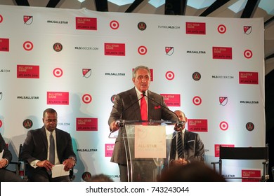 Major League Soccer Press Conference At The Mercedes-Benz Stadium On October 23rd, 2017 In Atlanta, Georgia USA Announcement Of MLS ALL-STAR Game In Atlanta 2018