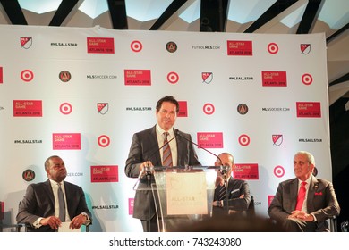 Major League Soccer Press Conference At The Mercedes-Benz Stadium On October 23rd, 2017 In Atlanta, Georgia USA Announcement Of MLS ALL-STAR Game In Atlanta 2018