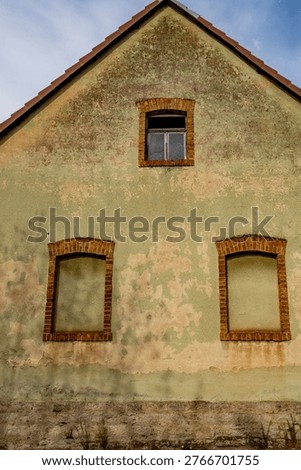 Major structural damage to an old house
