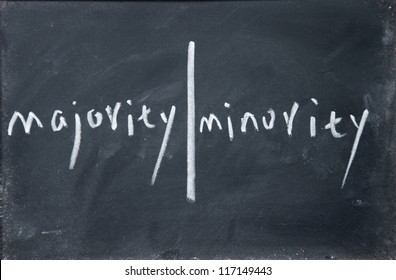 Majority And Minority Sign