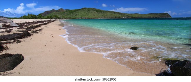 Majors Bay Beach On The Caribbean Island Of Saint Kitts