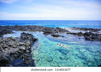  Makapuu tide pools, rock pools, Oahu island, Hawaii, USA                       