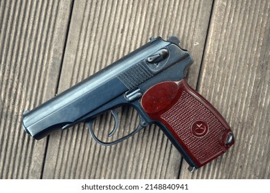 The Makarov Pistol (air Gun). A Classic Pistol In Kiev,Ukraine. April 21, 2022.