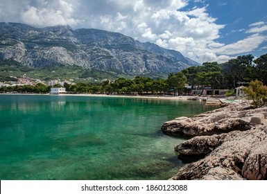 Makarska, Croatia by waterfront in summer