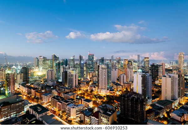 Makati City Skyline Night Metro Manila Stock Photo 606910253 | Shutterstock