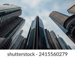 Makati City skyline in the Philippines. Makati is the financial hub of the country.