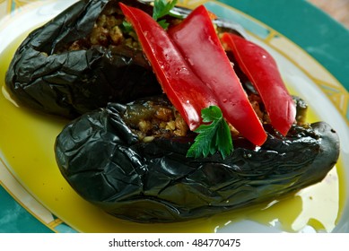 Makdous - oil cured eggplants.  Levantine cuisine 