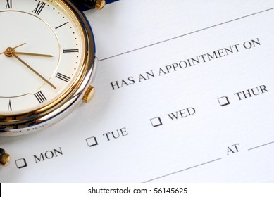 Make An Appointment And Write On The Card