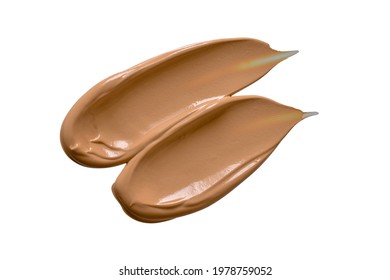 Make up base BB CC cream foundation smudge on white background