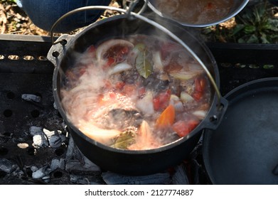 
Make Beef Stew Using A Dutch Oven At The Camp