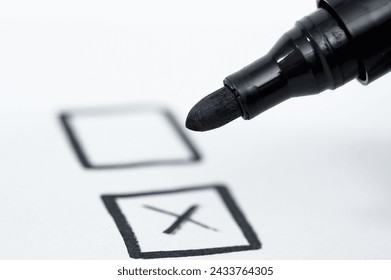 Make a choice, mark the answer with an x ​​in the empty box