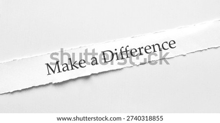 Make a Difference on paper
