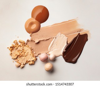 Make Up Foundation Abstract Composition Smudge Texture Background