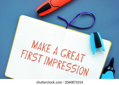  Make A Great First Impression Inscription On The Sheet. 
