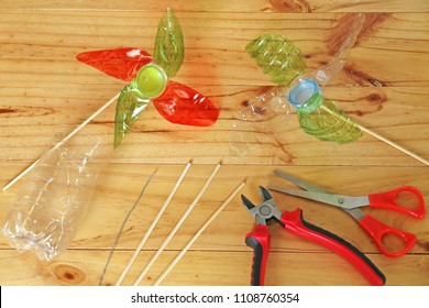 Make Plastic Bottle Windmill.  Recycle pet plastic.  diy crafts home made.