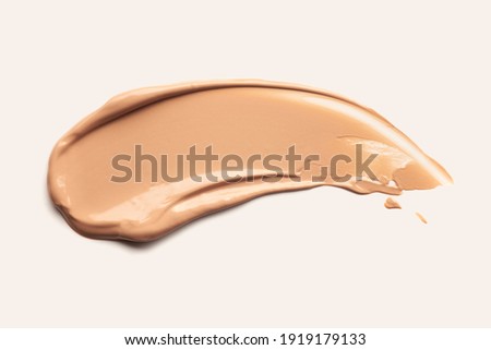 Make up smear foundation smudge texture white isolated background