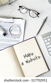 Make a Website Web Development Social Media Networking Concept