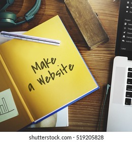 Make a Website Web Development Social Media Networking Concept