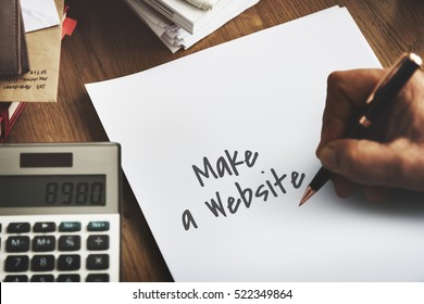 Make a Website Web Development Social Media Networking Concept