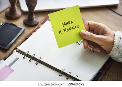 Make a Website Web Development Social Media Networking Concept