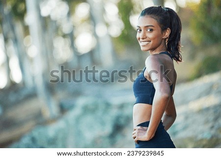 Make your body the sexiest outfit you own. Portrait of a sporty young woman exercising outdoors. Stock photo © 