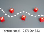 To make your way through difficulties and rejections. Overcoming obstacles, persistence, resilience, path to success, business struggles, motivation, career growth