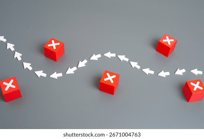 To make your way through difficulties and rejections. Overcoming obstacles, persistence, resilience, path to success, business struggles, motivation, career growth