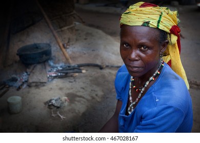 Makeni, Sierra Leone, Africa - June 06, 2013: Makeni, Bombali District North Of Sierra Leone, Lifestyle In A Typical Village