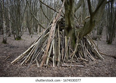 Makeshift Tent Shaped Shelter Made Long Stock Photo 1674530377 ...