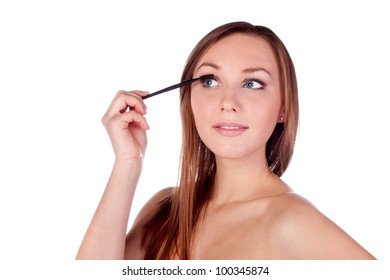 Make-up, apply, tools, mascara