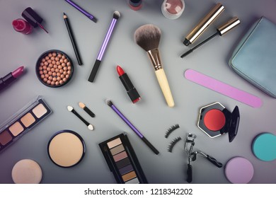 Makeup Cosmetics Set Top View Copy Stock Photo 746156359 | Shutterstock