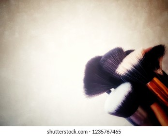 Makeup brushes background