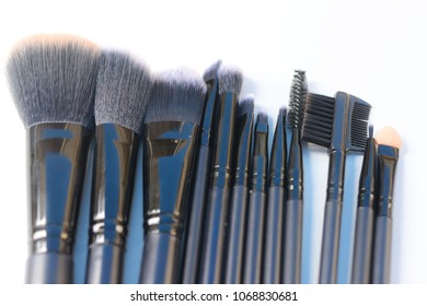 makeup brushes, closeup