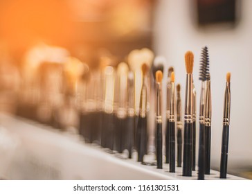makeup brushes, closeup