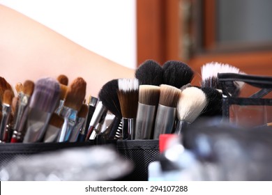makeup brushes, closeup  - Shutterstock ID 294107288